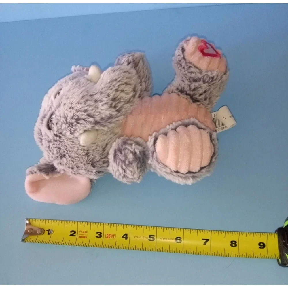 KellyToy plush elephant, grey and pink